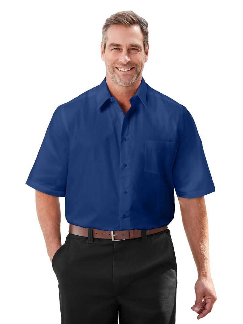 KingSize Men's Big & Tall Wrinkle-Free Short-Sleeve Dress Shirt - Walmart.com KingSize Men's Big & Tall Wrinkle-Free Short-Sleeve Dress Shirt - Walmart.com