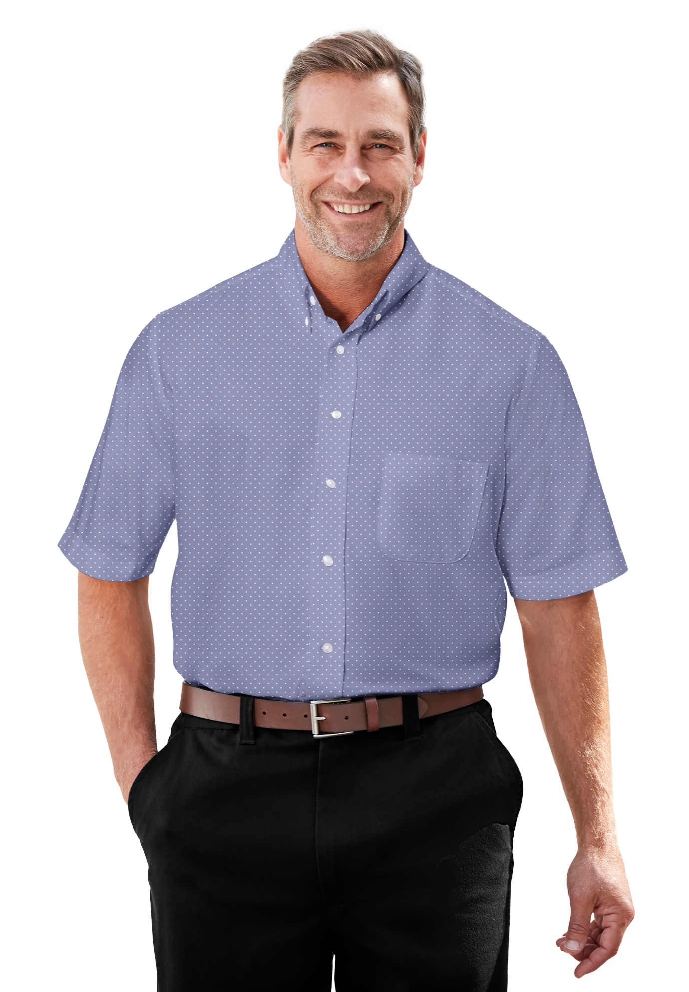 b*n様 sillage OXFORD BIG SHORT SLEEVES SH KingSize Men's Big & Tall Short-Sleeve Wrinkle-Free Everyday
