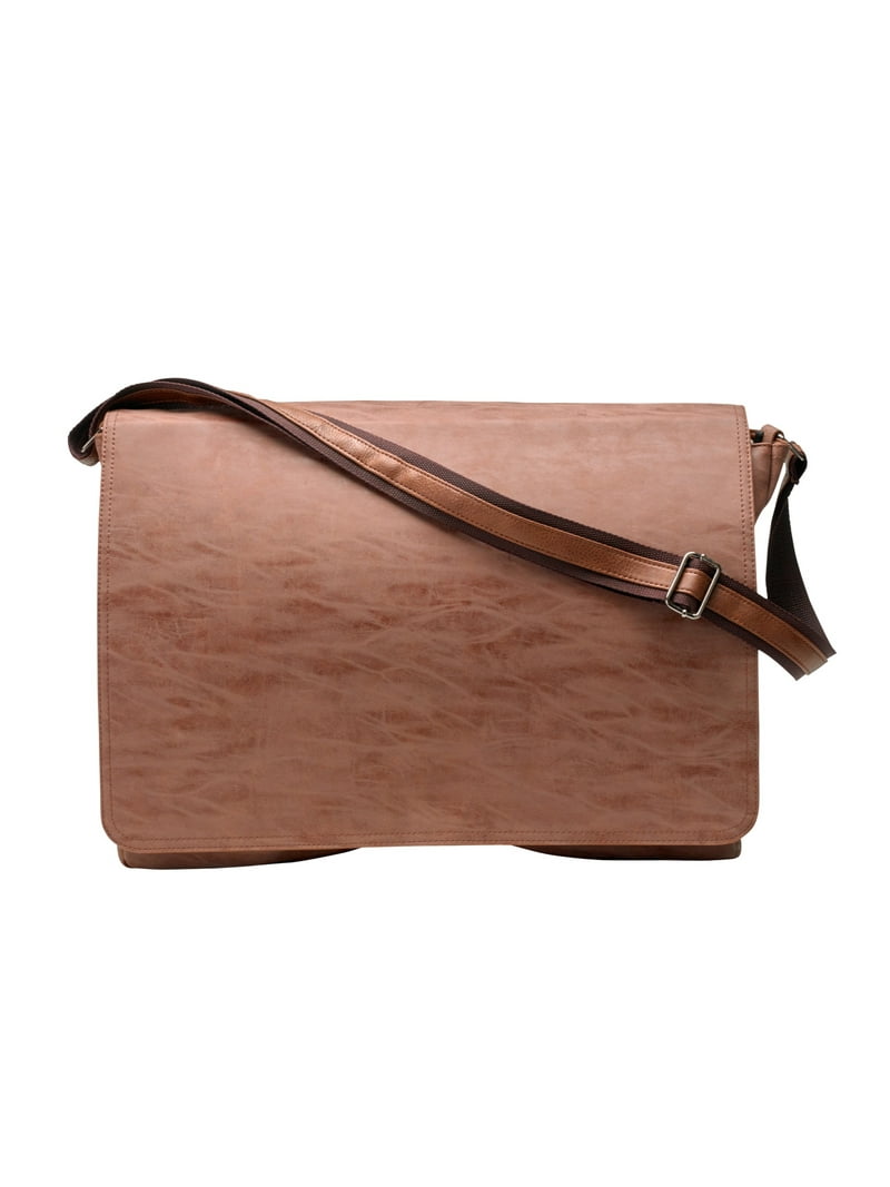 KingSize Leather Crossbody Messenger Bag, Big & Tall for Men