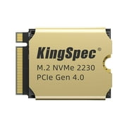KingSpec XF 2TB M.2 2230 SSD PCIe 4.0, 5000MB/s Read Copper Heatsink, 3D NAND Flash, Compatible with Steam Deck/ASUS ROG Ally/Surface Pro