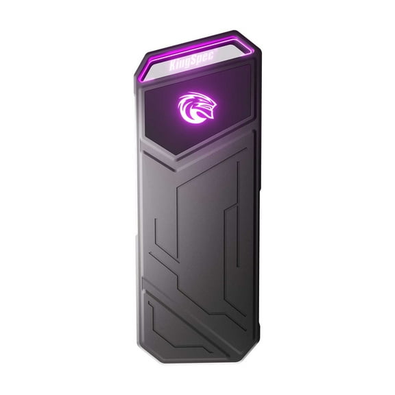 KingSpec Z5 2TB External Portable Solid State Drive USB3.2 Gen2x2 SSD - 2100MB/s, with RGB Light, Zinc Alloy Case Compatible with Mobile Phone/PS4/Laptop/TV/PC