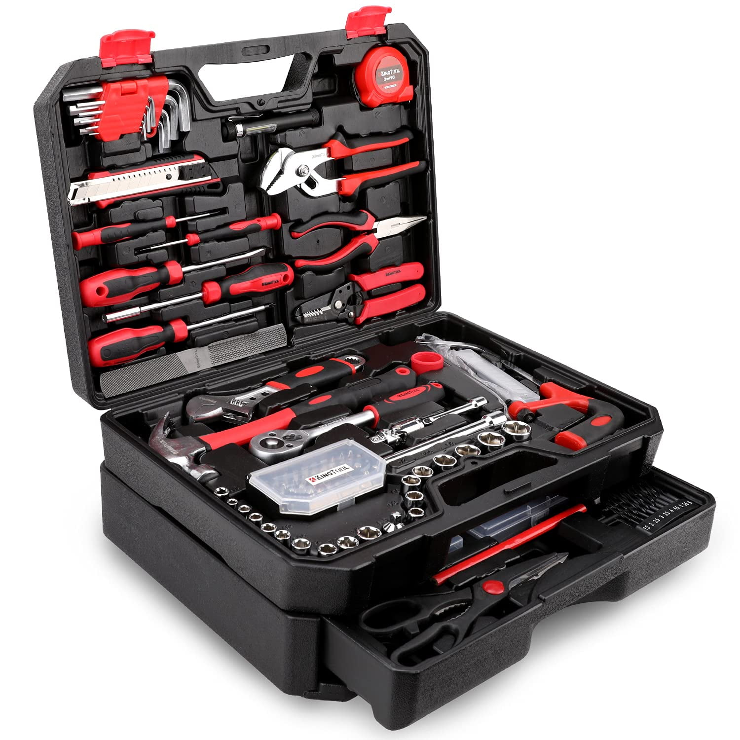 Basics 131-Piece General Household Home Repair and Mechanic's Hand  Tool Kit Set 