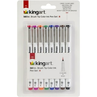 Kingart Studio Acrylic Craft Paint, 60ml (2oz) Bottle, Set of 12 Metallic  Colors