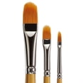 thumbnail image 1 of Kingart Original Gold, 9520 Filbert Rake Series Premium Golden Taklon Artist Brushes, 3/Set, All Ages, 1 of 6