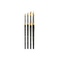 thumbnail image 1 of Kingart Original Gold, 9900 Miracle Tri-Wedge Series, Premium Golden Taklon Artist Brushes, 4/Set, All ages, 1 of 7