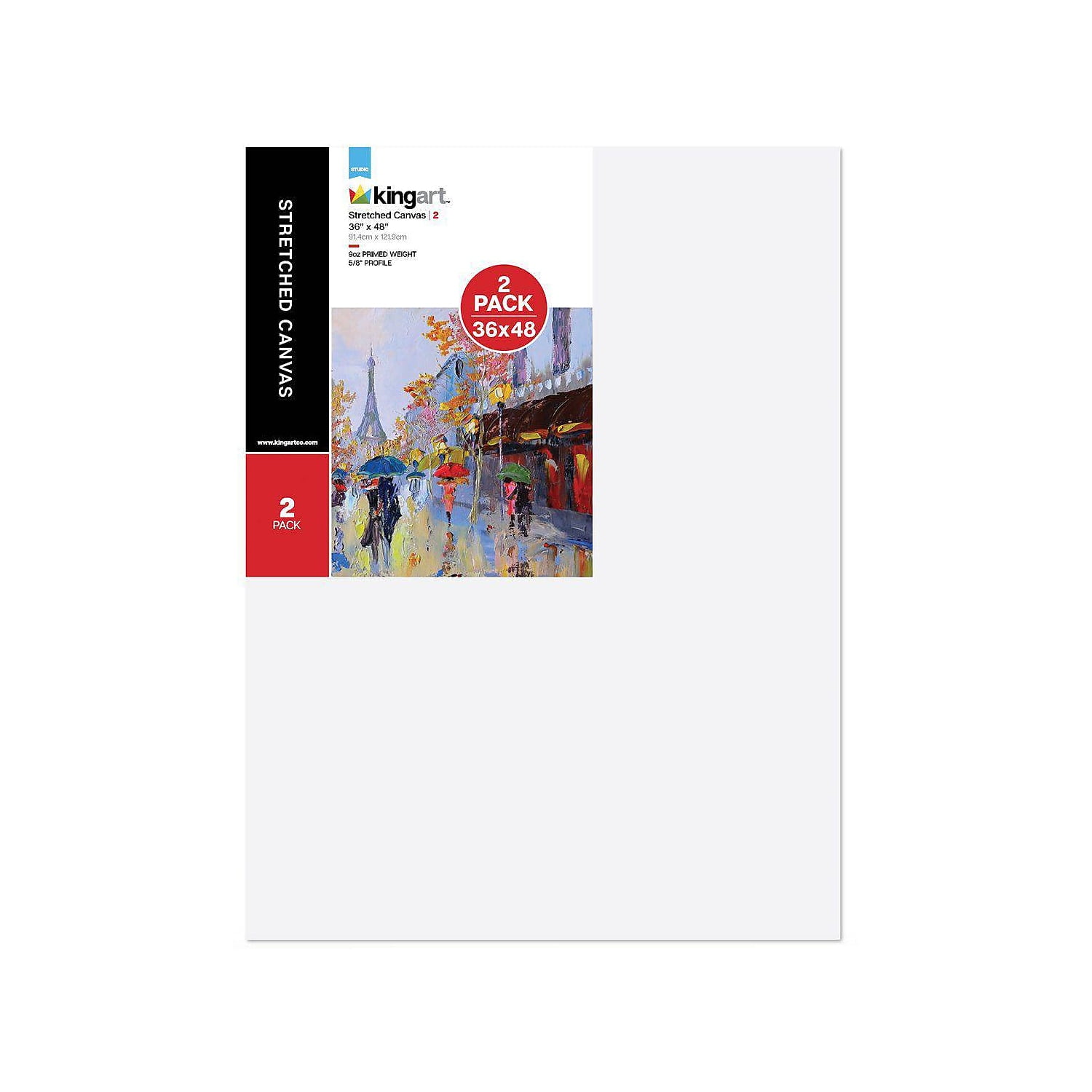  Stretched Canvases for Painting 2 Pack 36x48 Inch, 100