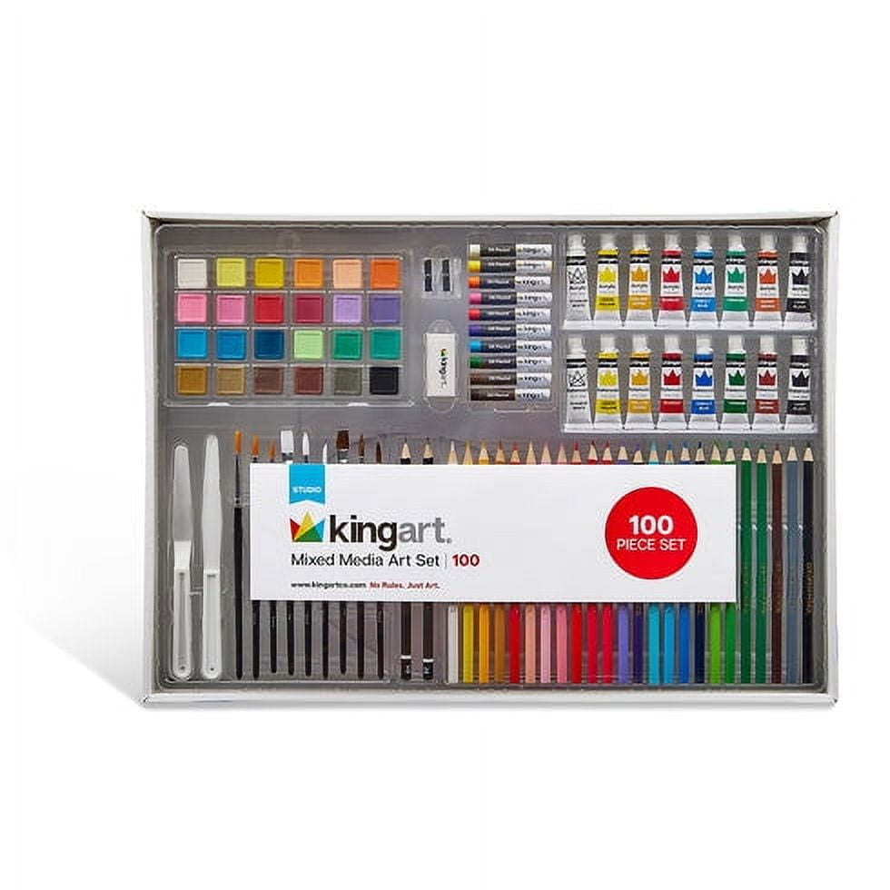 Kingart Studio Series Mixed Media Art Box, 100 Pc Set
