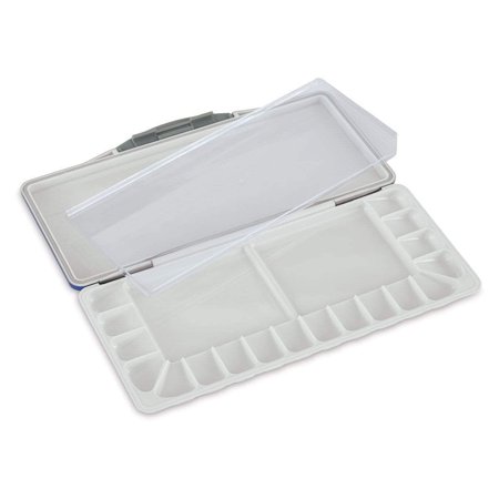 Kingart Watercolor Airtight Leak Proof Plastic Portable Palette 18-Well & Mixing Tray