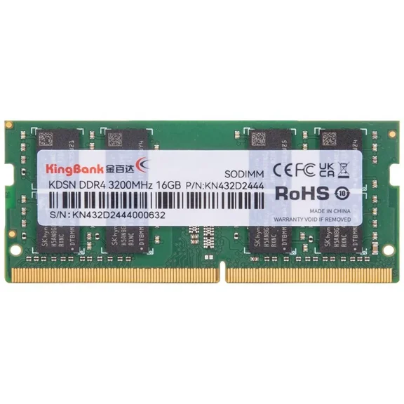 Kingbank 16GB 260-Pin DDR4 SO-DIMM DDR4 3200 (PC4 25600) Laptop Memory Model KBN16G3200