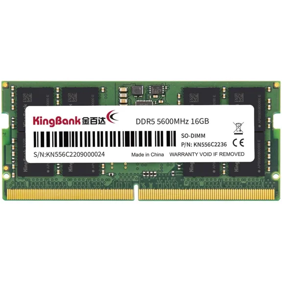 Kingbank 16GB 262-Pin DDR5 SO-DIMM DDR5 5600 (PC5 44800) Laptop Memory Model KBN16G5600