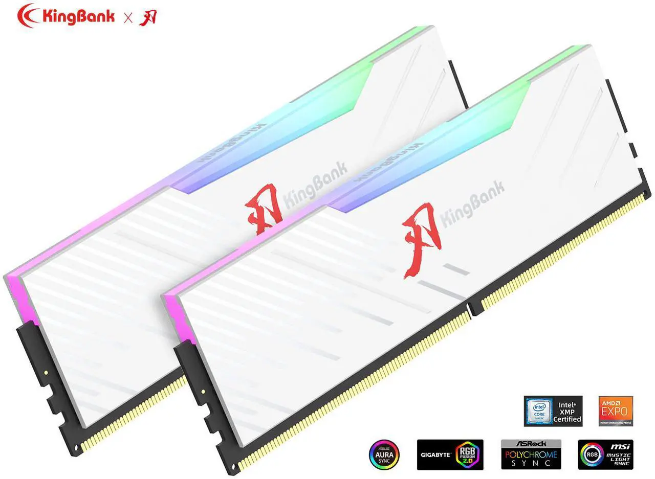 Kingbank RGB 32GB (2 x 16GB) 288-Pin PC RAM DDR5 6400 (PC5 51200