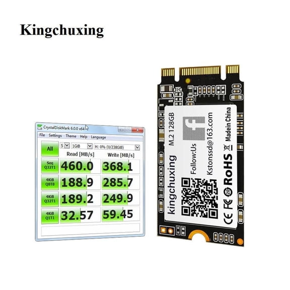 Kingchuxing 512GB M.2 NGFF SSD 2280 2242 2260 SATA Solid State Hard Drive for PC