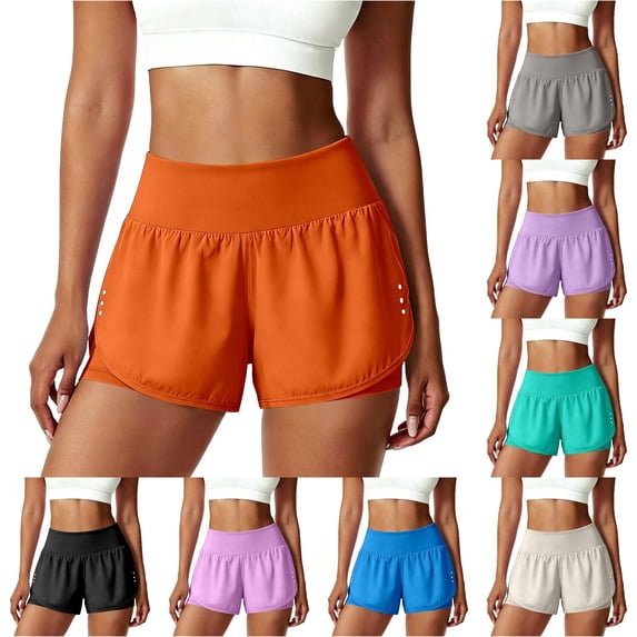 Kingdiese Women's Workout Shorts For Tennis Gym Running Yoga Breathable Loose Fit Activewear Bottoms Shorts Size XXXL