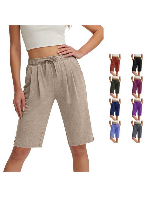 Womens Casual Loose Fit Solid Color Cropped Trousers For Everyday Comfort And Stylish Outfits Peg Pants for Women, Size S