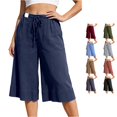 thumbnail image 1 of Kingdiese Womens Casual Wide Leg Cropped Pants Comfortable Loose Fit Beach Trousers Fashionable Relaxed Ankle Length Bottoms For Everyday Wear Two Piece Casual Outfits for Women with Pants, Size XL, 1 of 4
