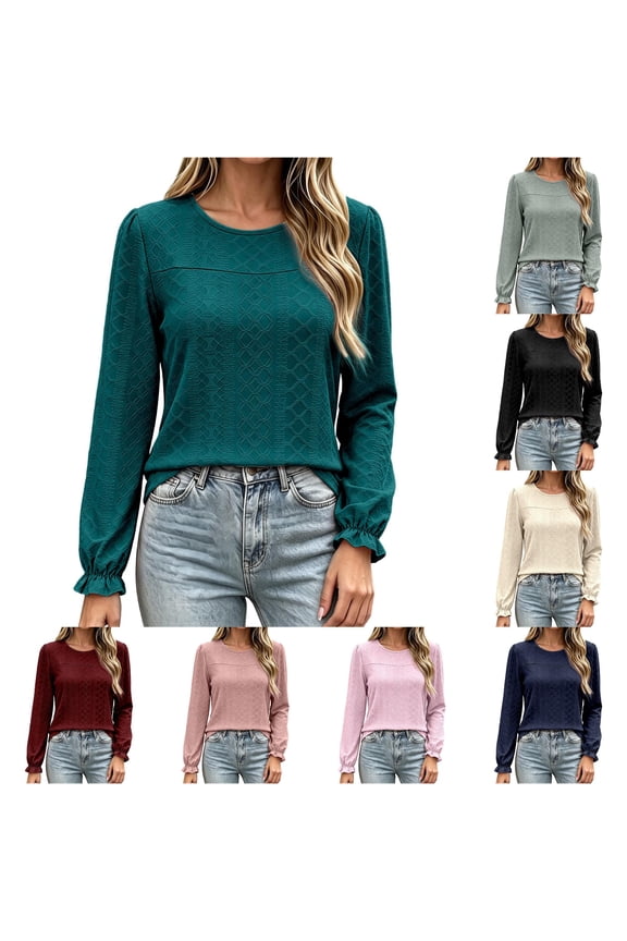 Womens Cozy Loose Fit Long Sleeve Top For With Color Knit Trim - Casual Autumn Winter Top For Everyday Wear Scrub Jacket, Size XXL