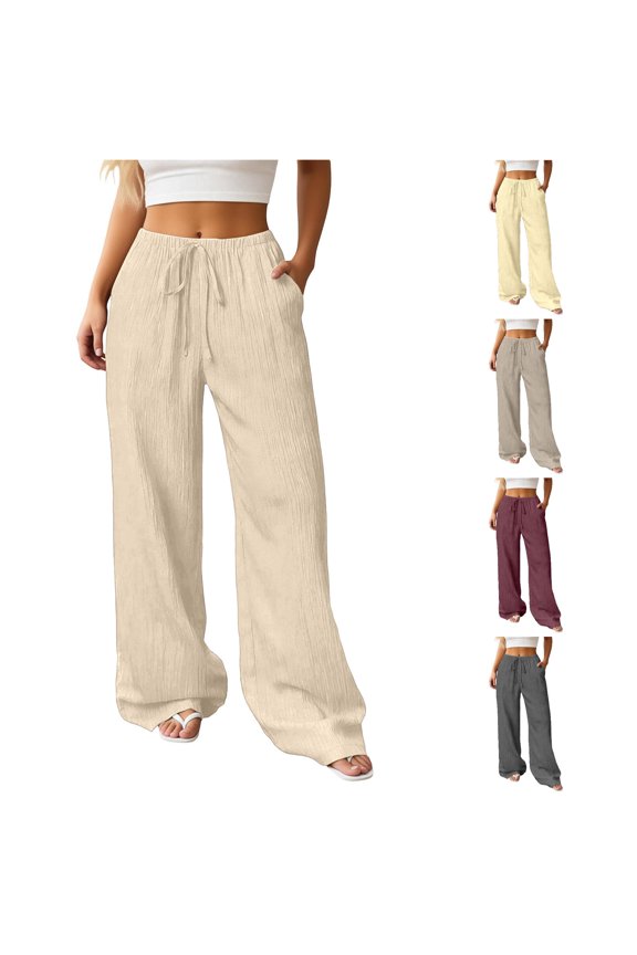 Womens Effortless Casual Pants With Straight Leg For Autumn Knit Design Easy Care Everyday Trousers For All Day Comfort Women Winter Pants Casual, Size XS