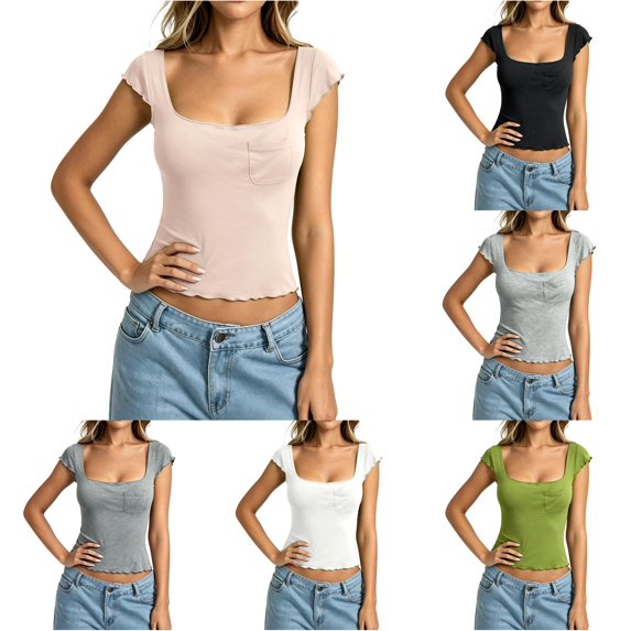 Kingdiese Womens Fashion Crew Neck Short Sleeve T Shirts Casual Basic Tee Summer Soft Blend Women Undershirt, Size L