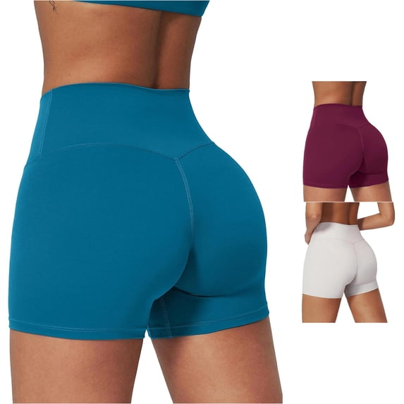 Kingdiese Womens High Waisted Yoga Shorts Lifting Compression Workout Shorts With Firm Control Shapewear Tennis under Shorts, Size L