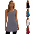 thumbnail image 1 of Kingdiese Womens Longline Camisole Tank Top For Layering Soft Basic Stretch Fit Comfortable Everyday Wear Womens Athletic Tops, Size L, 1 of 4