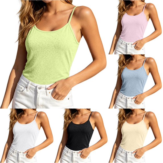 Kingdiese Womens Loose Fit Slub Camisole Casual Lightweight Layering Tank Top Breathable Summer Camisoles, Size S
