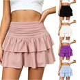 thumbnail image 1 of Kingdiese Womens Ruffled Skirt High Waisted Athletic Tennis Skirts for Running Workout Golf Casual Wear Midi Skirt Size L, 1 of 7