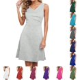 thumbnail image 1 of Kingdiese Womens Summer Sleeveless Flowy Dress Casual Boho Floral Print Beach With Pockets Dress for Summer, Size S, 1 of 4
