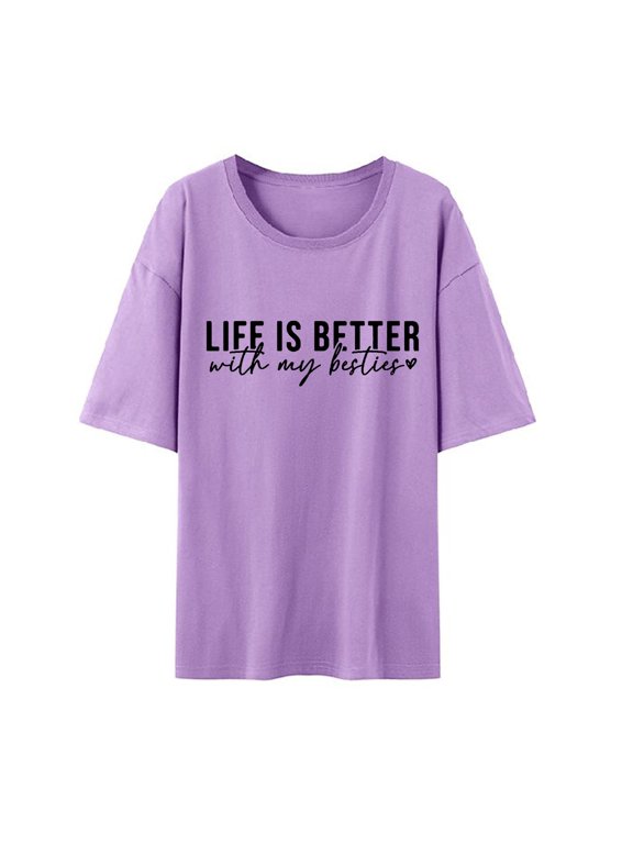 Womens Unisex Graphic Print Short Sleeve Crew Neck T Shirt Soft Casual Tee For And Comfortable Everyday Basic Top Layering Tee Long Sleeve Women, Size XXL