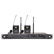 Kingdom 2 Lapel Wireless Microphone System | 2 Wireless Mics, Long Range, Easy to Use