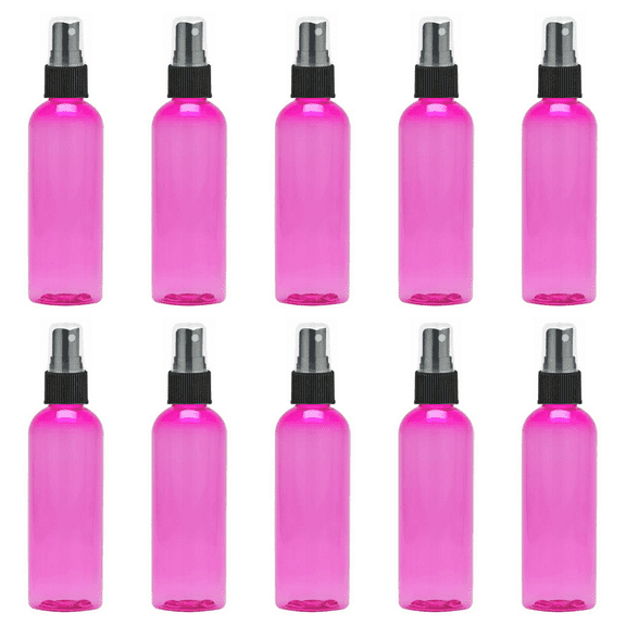 Kingdom 4oz Empty Fine Mist Spray Bottles for Cosmetic Use, Mini Travel Bottles- Pack of 10