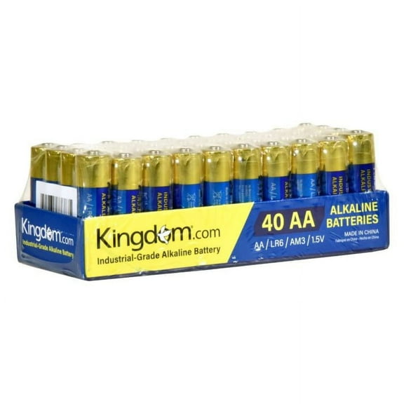 Kingdom AA Batteries, Pack of 80, Industrial Grade Alkaline Batteries