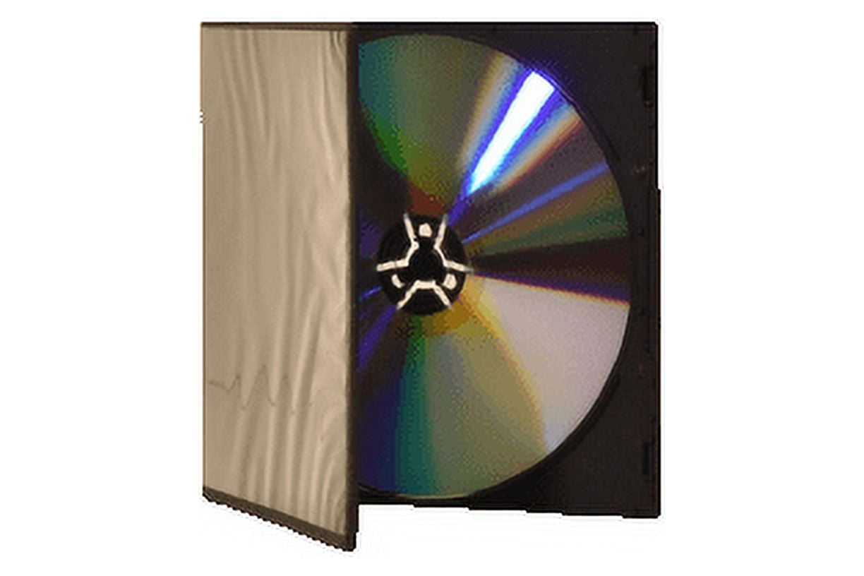 Kingdom Black External Inexpensive Plastic CD/DVD Cases- 4mm Thick - Pack of 200