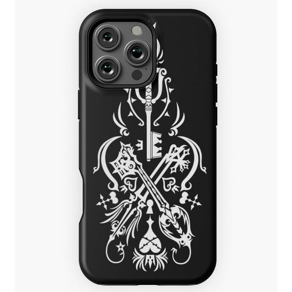 Kingdom Hearts Black Style GA627 Phone Case for iPhone 11 to 17 Pro Max