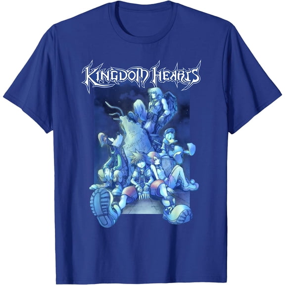 Kingdom Hearts Blue Crew DTG Print Unisex T-Shirt