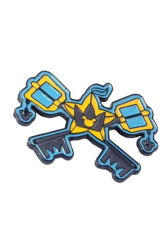 Kingdom Hearts Crossed Sora Key Blades 1.5 Inches Tall Enamel Metal Pin