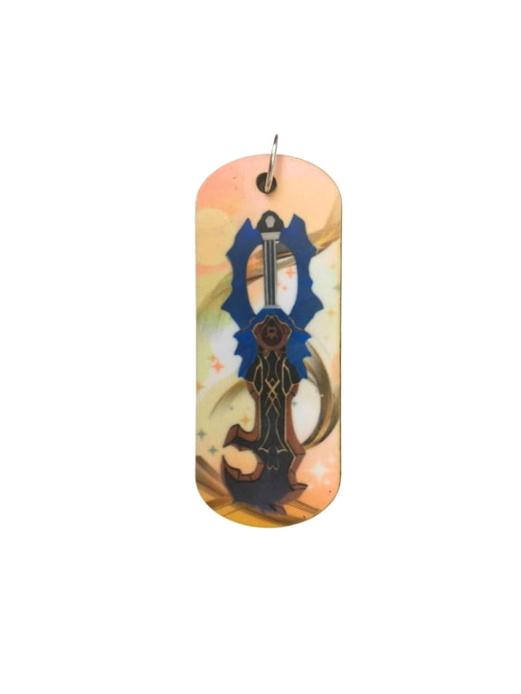 Kingdom Hearts Foreteller Aced's Keyblade Keychain or Necklace | Handmade Gamer Gift | Video Game Jewelry Accessory