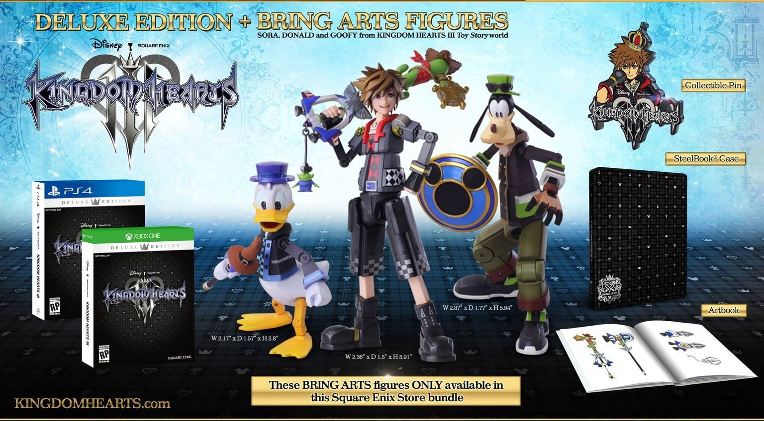 Kingdom Hearts III Deluxe Edition Bring Arts Figures for