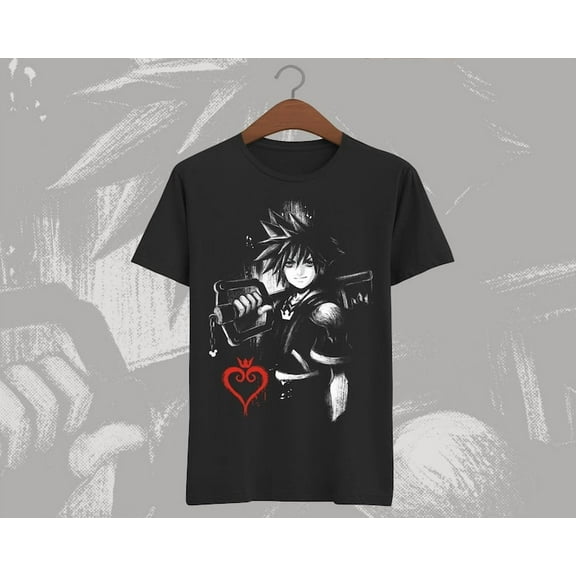 Kingdom Hearts Ink T-shirt - Keyblade - Sora Riku Kairi Roxas Axel - Otaku - Gamer