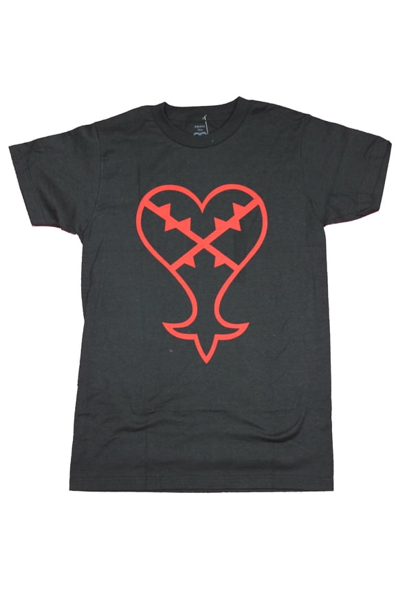 Kingdom Hearts Mens T-Shirt - Classic Heartless Logo Image (X-Small)