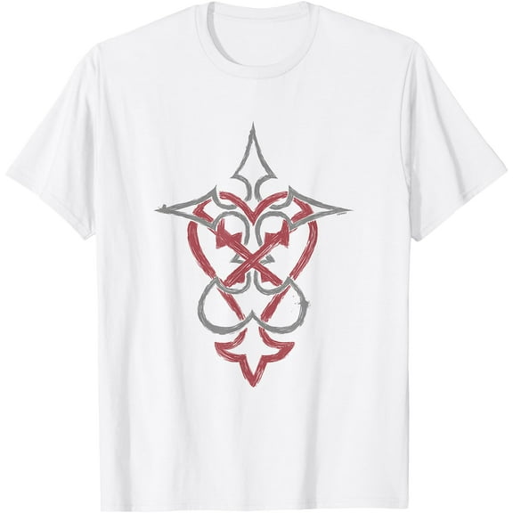 Kingdom Hearts Mixed Crossed Key Dual Tone Logo DTG Print Unisex T-Shirt