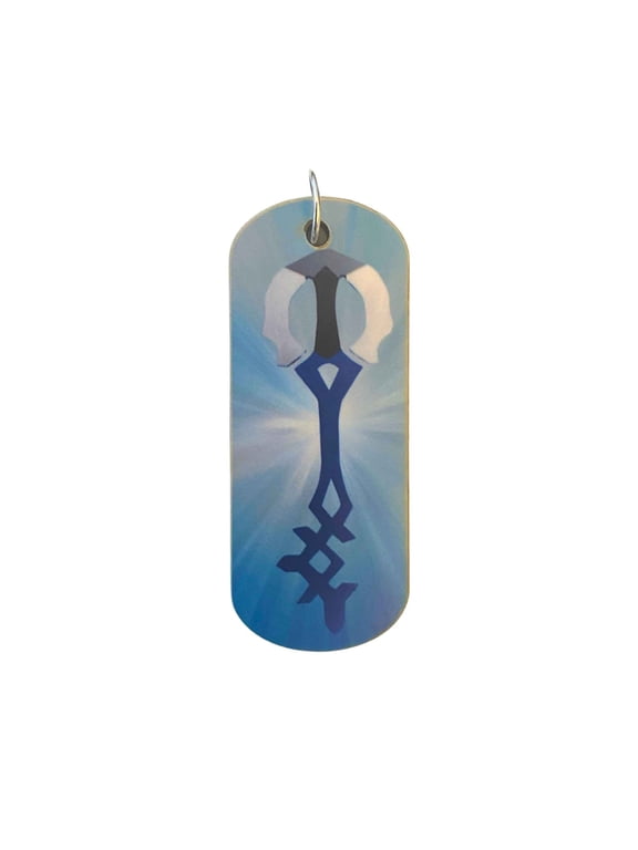 Kingdom Hearts Rainfell Keyblade Keychain or Necklace | Handmade Gamer Gift | Video Game Jewelry Accessory