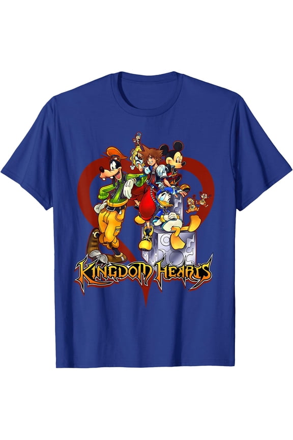 Kingdom Hearts Sora Mickey Donald Goofy DTG Print Unisex T-Shirt