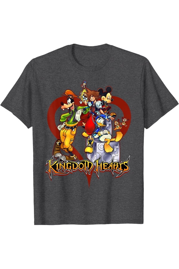 Kingdom Hearts Sora Mickey Donald Goofy DTG Print Unisex T-Shirt