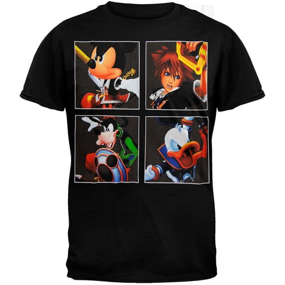 Kingdom Hearts The Four Kings Men's T-Shirt, Small