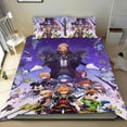 thumbnail image 1 of The Kingdom Hearts-themed Bed Sheet Set Three Piece Set Comfortable And Skin Friendly Unique Design Home Decor Gifts For Family Friends fans54x79Inches（135cm*200cm）, 1 of 6