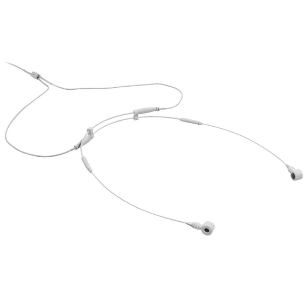 Kingdom KACLAKW Adjustable White Collar Worn Microphone for AVTronics