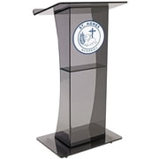 Kingdom KL1MSGP Personalized Madison Acrylic Lectern - Classic Curve Design