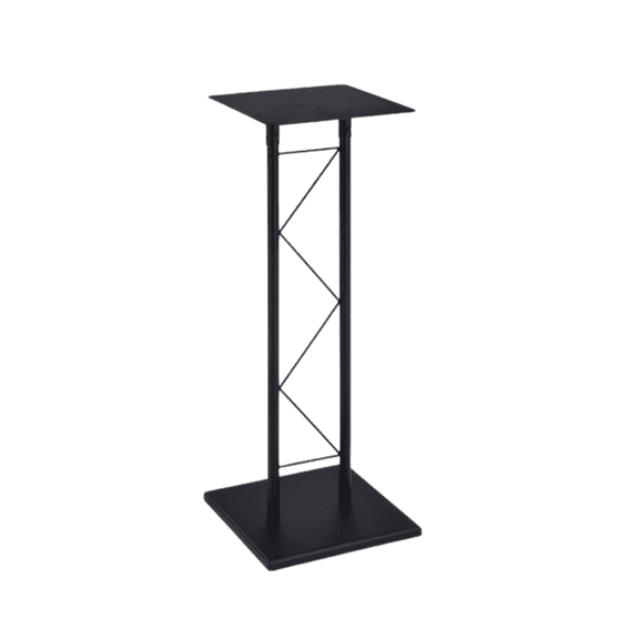 Kingdom KMSTAND1 Versatile & Compact Black Metal Side Stand Table (H 35.4", D 12.2", W 12.2")