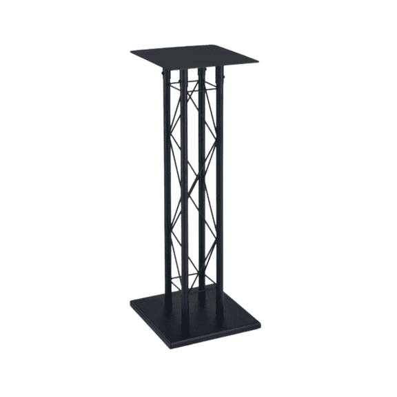 Kingdom KMSTAND2 Stylish & Sturdy Black 4-Post Metal Side Stand Table.