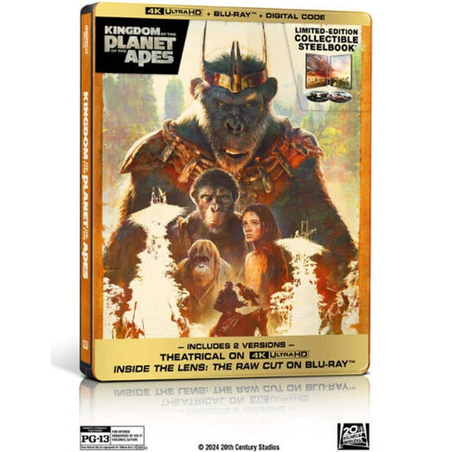 kingdom of the planet of the apes 4k steelbook walmart